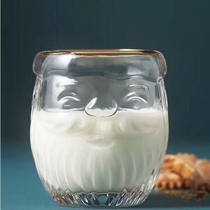❤️ North Pole Juice Glass - Santa - Anthropologie - NWT
